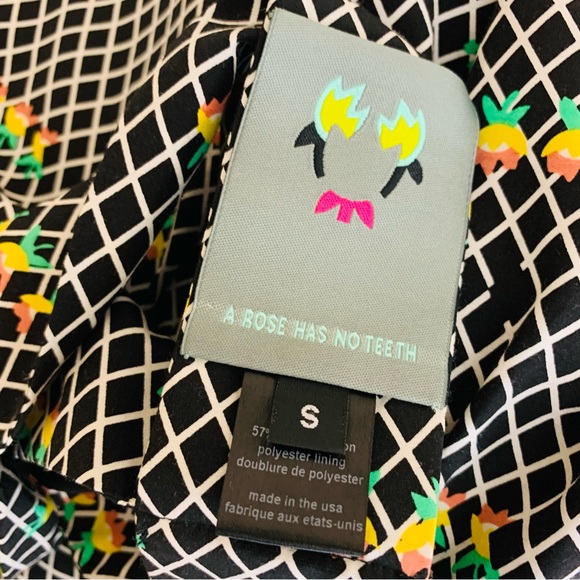 Anthropologie A Rose Has No Teeth Windowpane Floral Dress Small - Picture 14 of 15